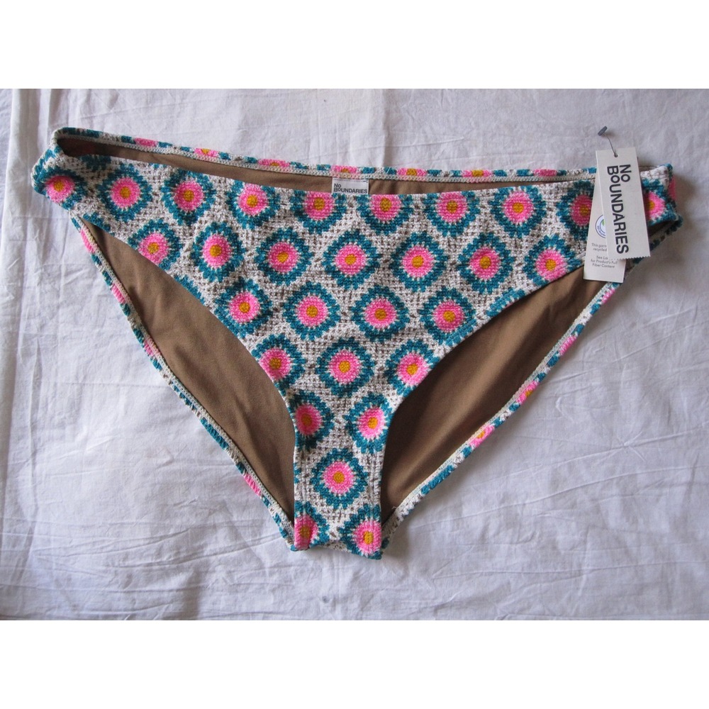 NEW NOBO No Boundaries Swim Bikini Bottoms size XXL 20 Flower Burst Pattern CUTE